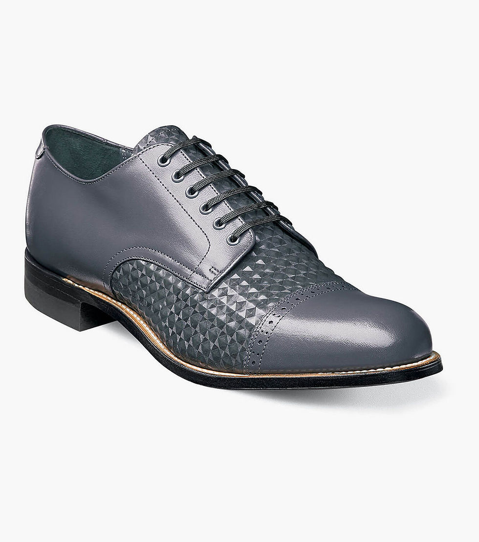 Miniature : MADISON  Diamond Print Cap Toe Oxford