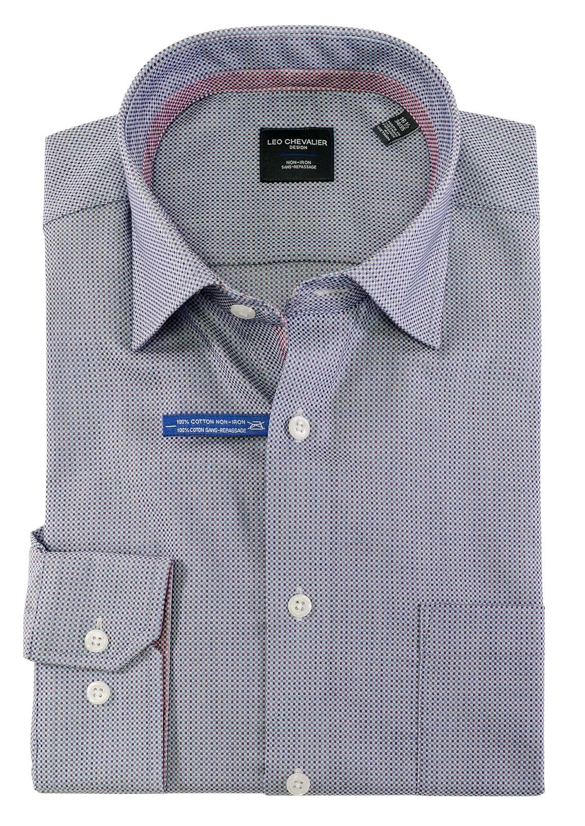 100% Cotton No Iron Spread Collar Dress Shirt