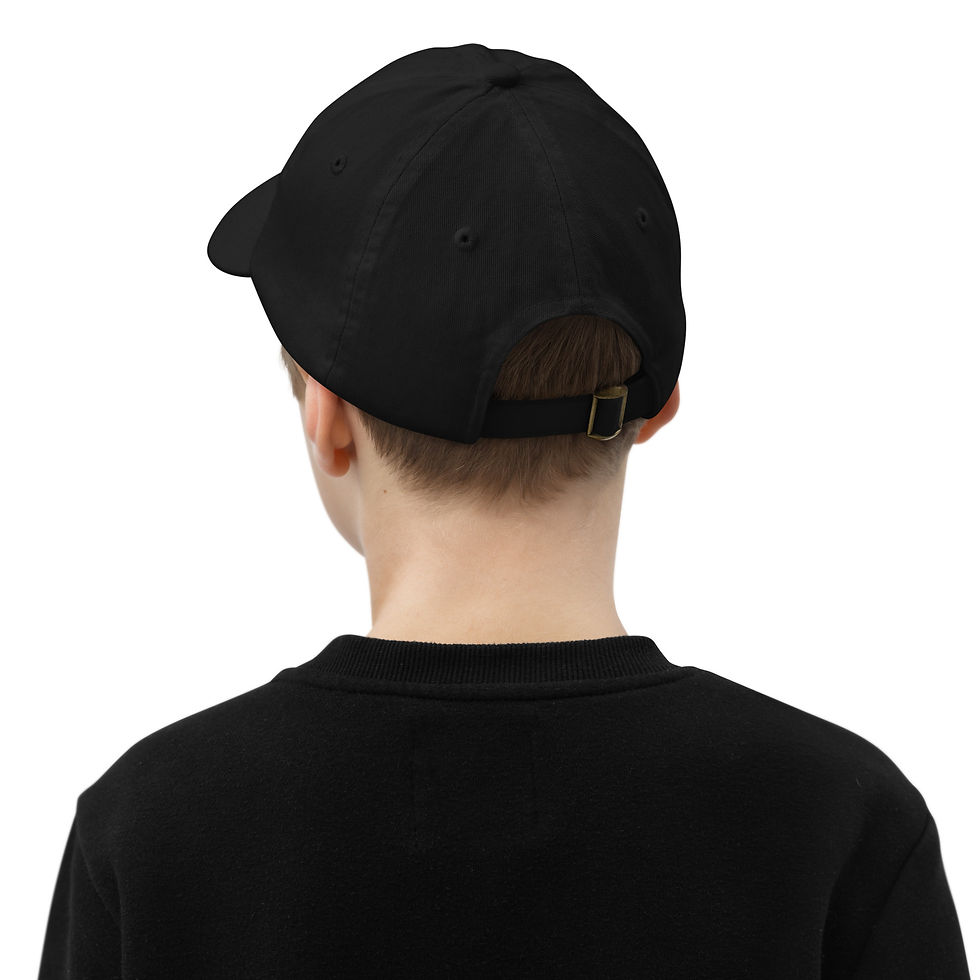 Thumbnail: Embroidered Youth baseball cap (White Logo)