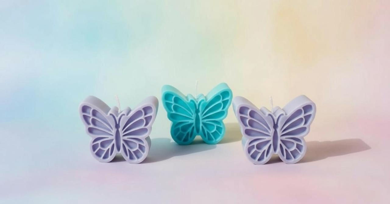 BUTTERFLY CANDLES SET
