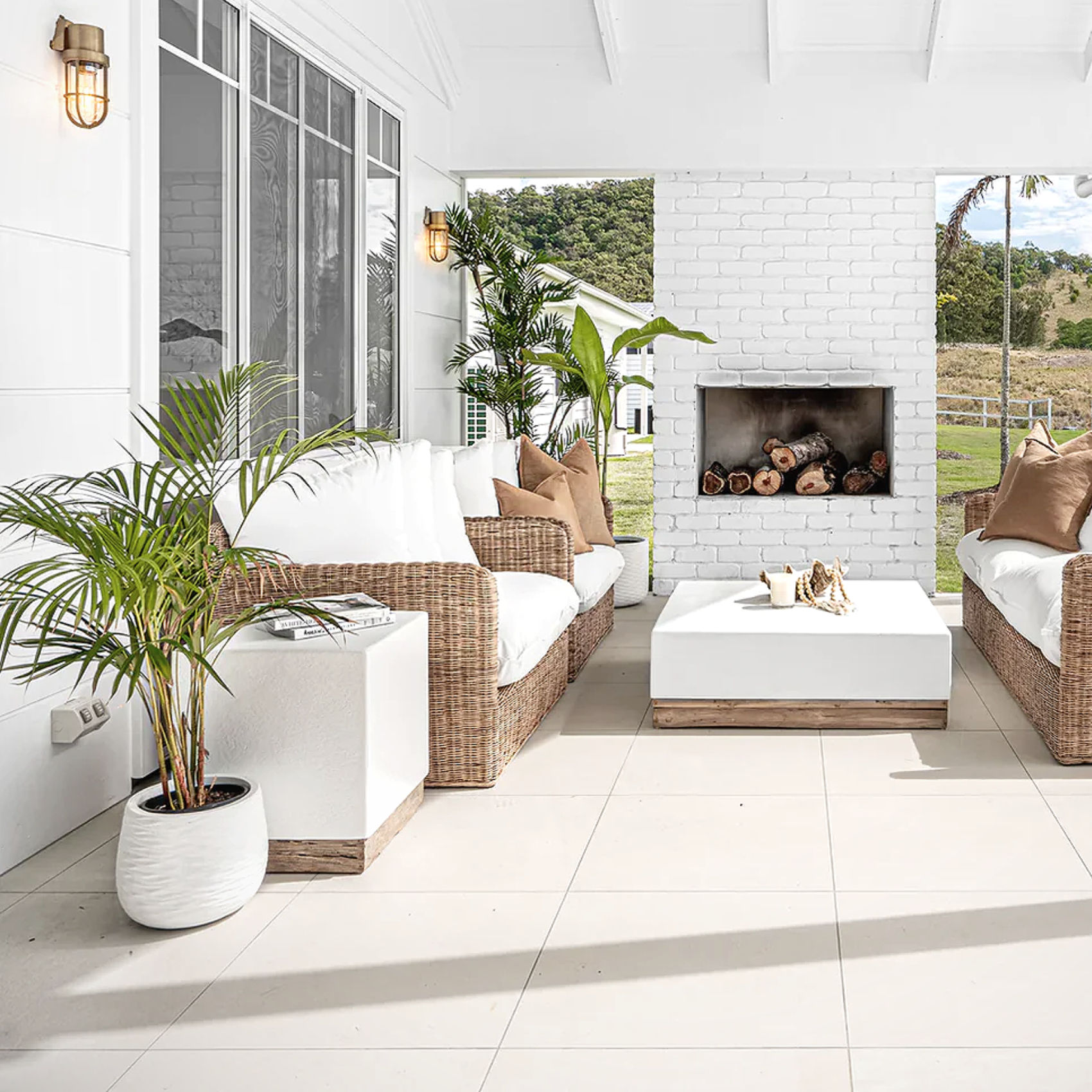 reclaimed teak outdoor accent table