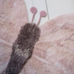 pink cotton butterfly rug