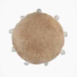 taupe cotton floor cushion