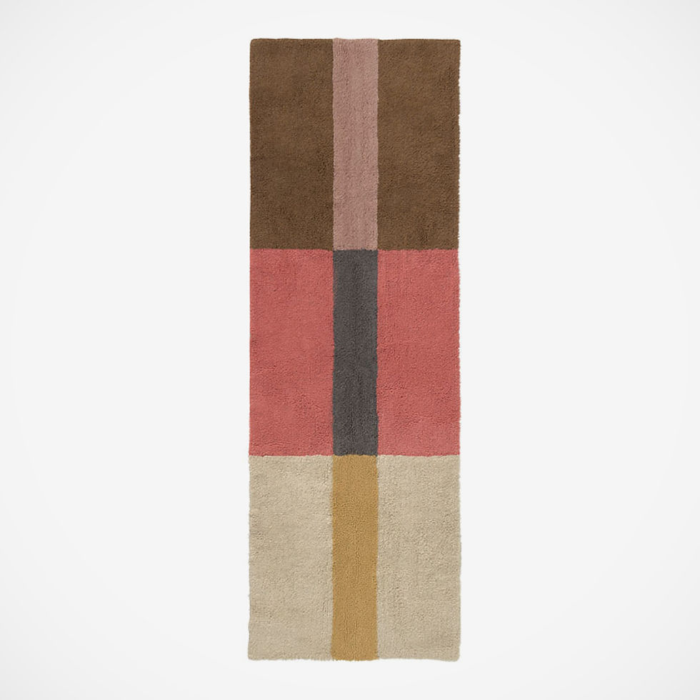 geometric runner rug