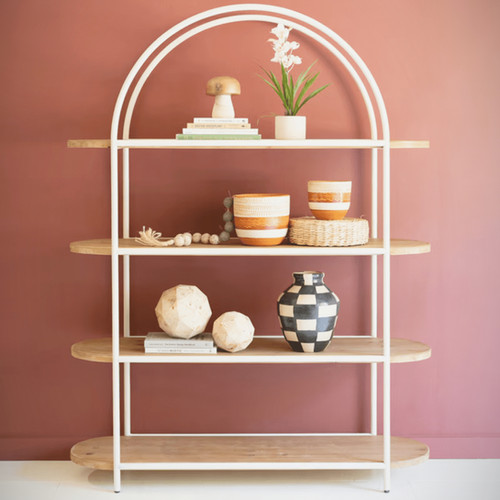 Sunny Wooden Shelving Display