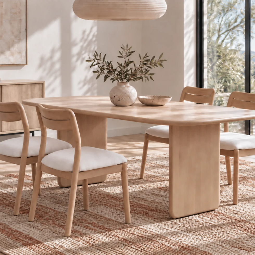pale mango wood side chair