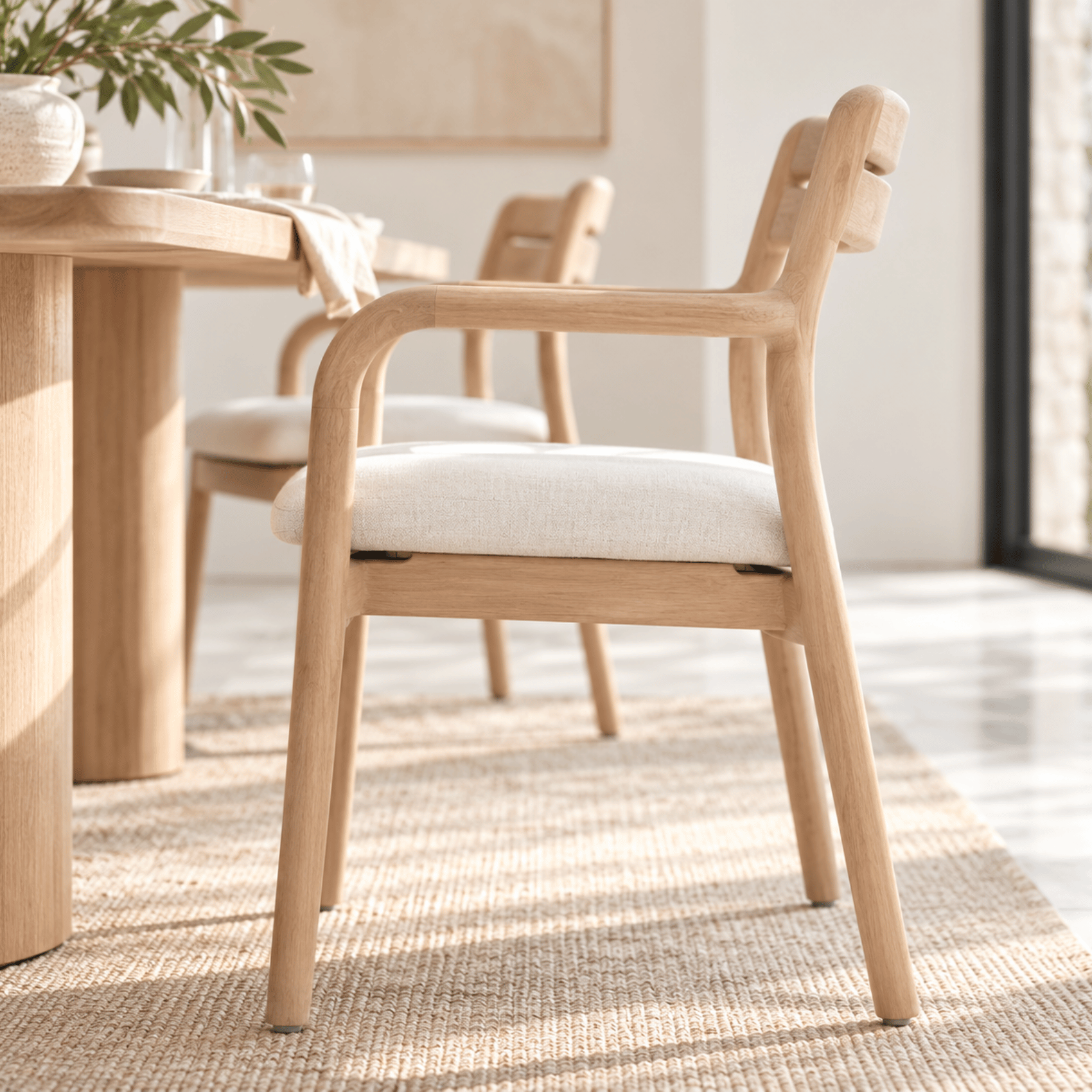 solid mango wood arm chair