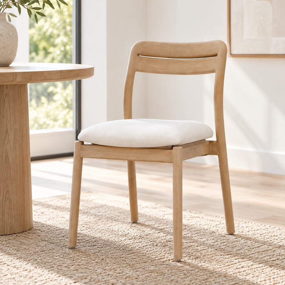 upholstered mango wood side chair