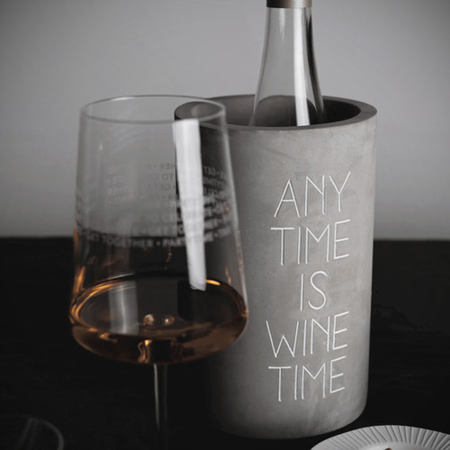 Wine Time Bottle Chiller Concrete Glass Bottle Chiller