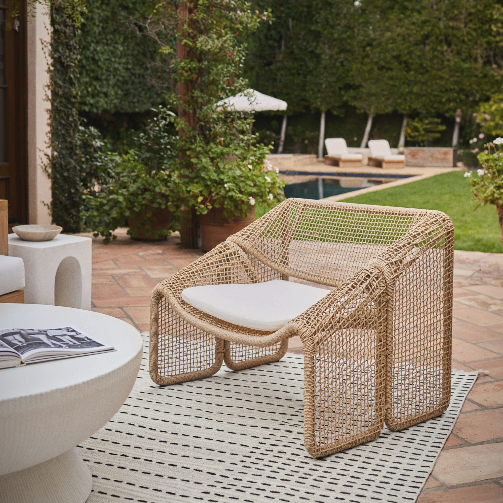 rattan occasional chair