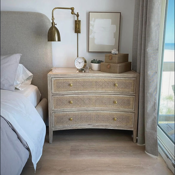 Boho Rattan and Solid Wood Bedroom Dresser & Storage Boho Rattan and Solid Wood Bedroom Dresser & Storage
