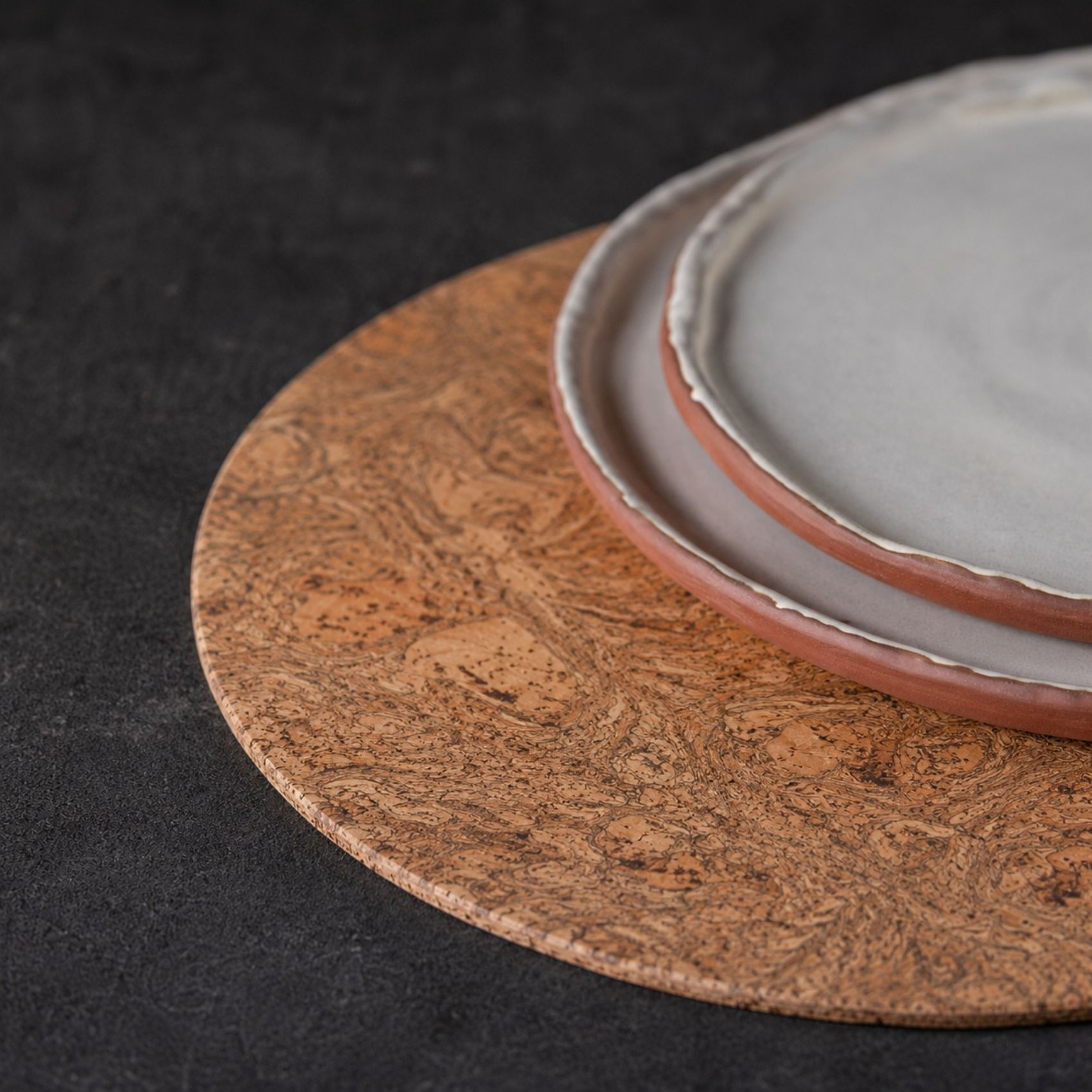 round cork placemat set