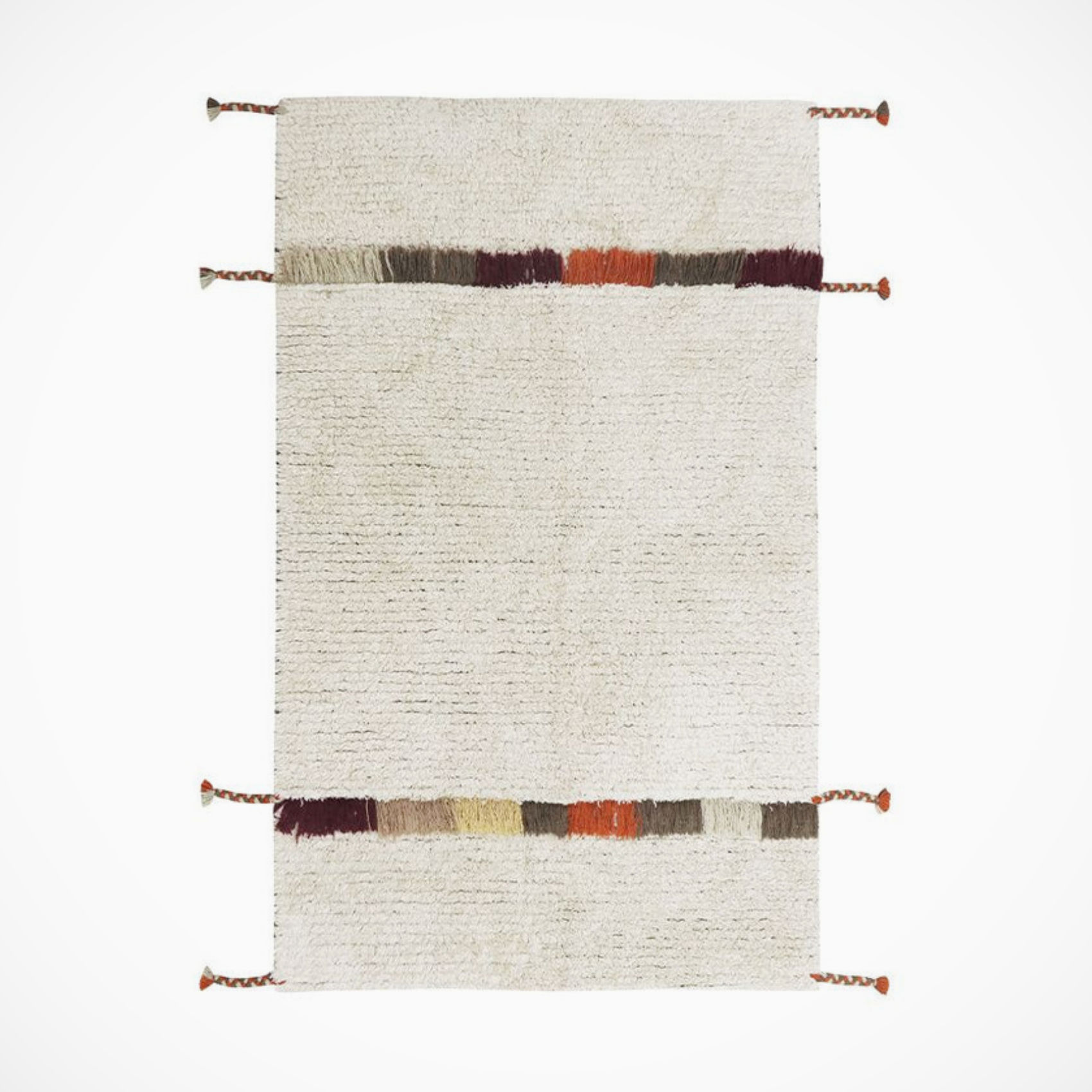 Reversible cotton bath rug