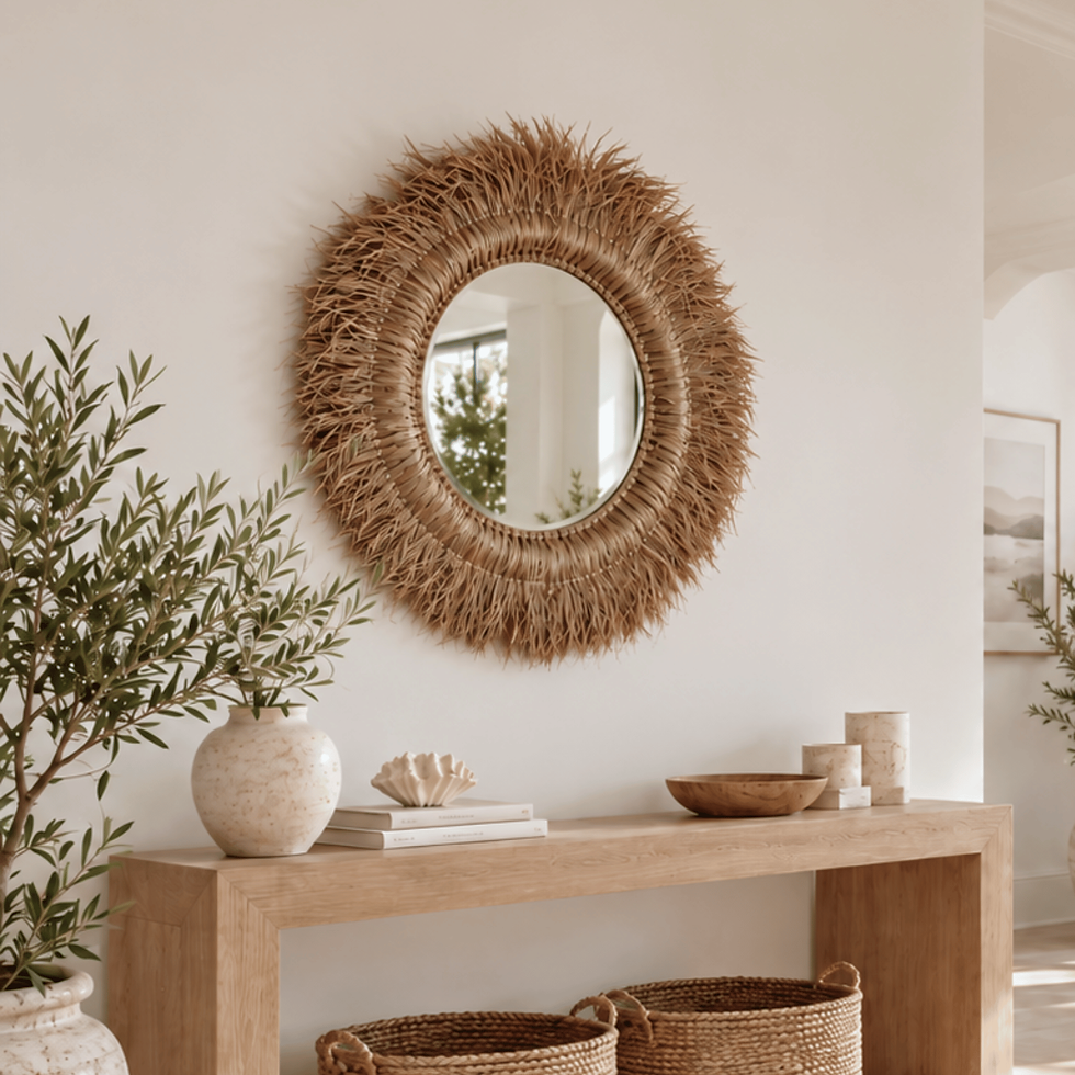 coastal sea grass mirror