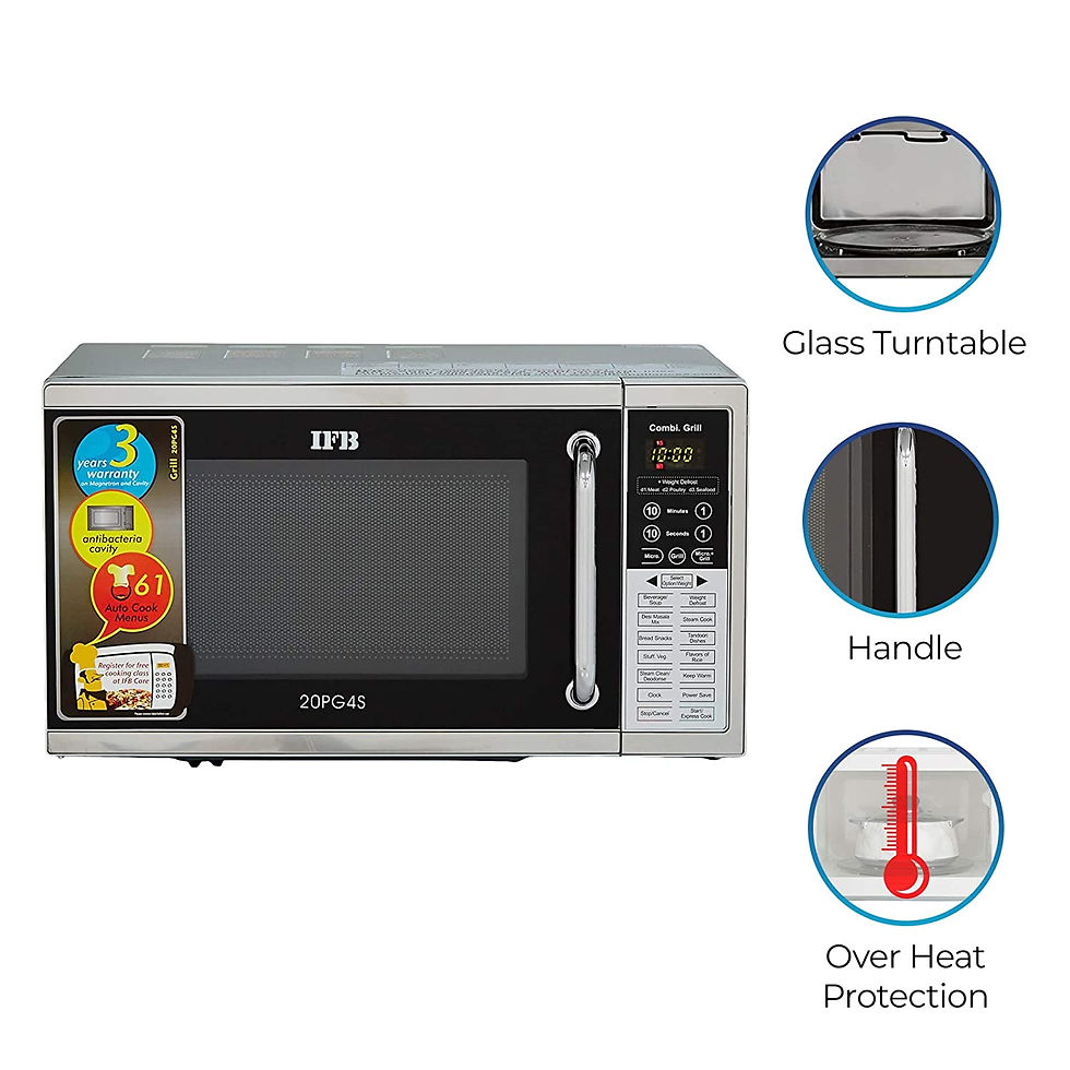 Thumbnail: IFB 20 L Grill Microwave Oven (20PG4S, Black & Silver, With Starter Kit)