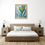 Thumbnail: Abstract interior print on canvas "Golden Flower"