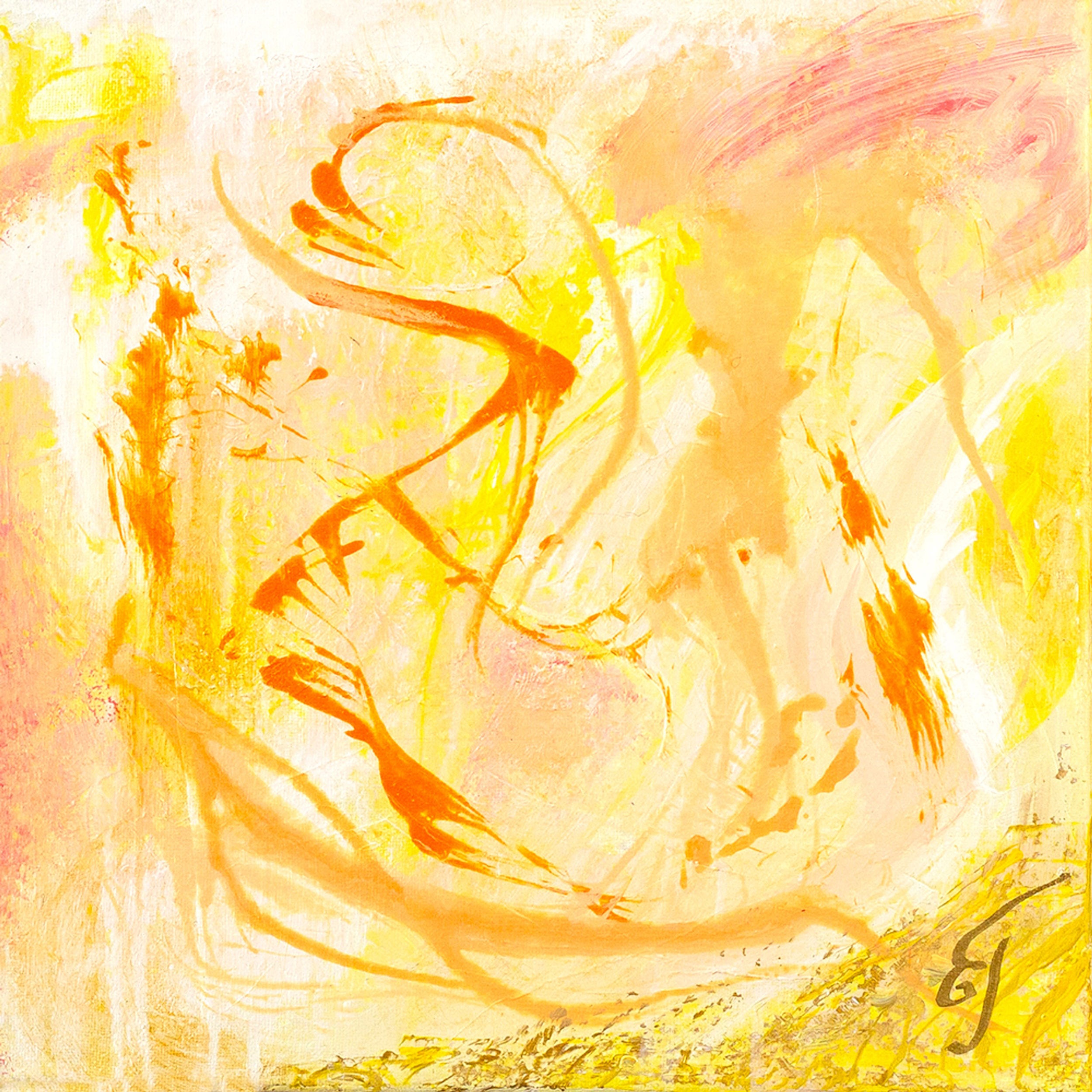 warm abstract art print
