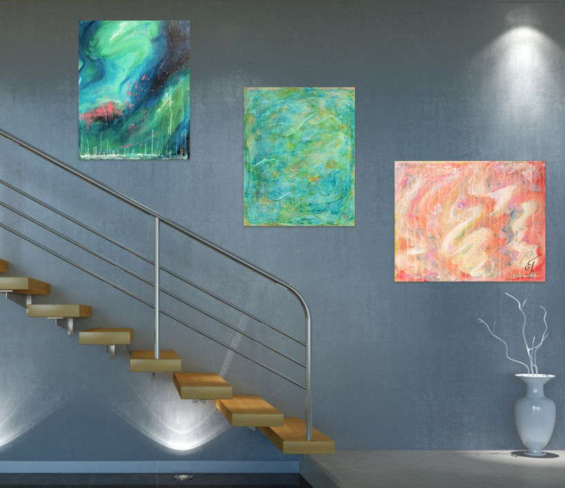 Thumbnail: Abstract prints on canvas "Dances of Nature"