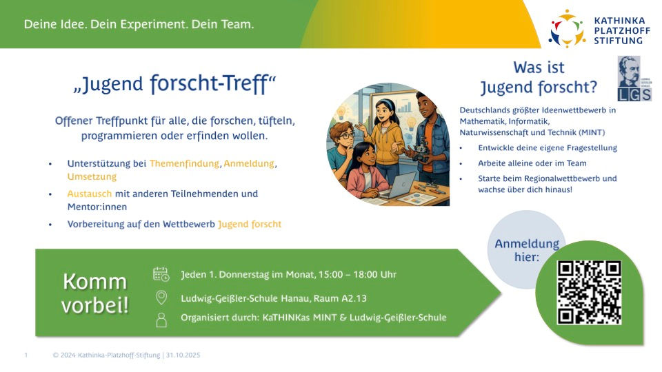 „Jugend forscht-Treff“ an der Ludwig-Geißler-Schule