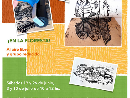 ¡Taller de Xilografía al aire libre en La Floresta!