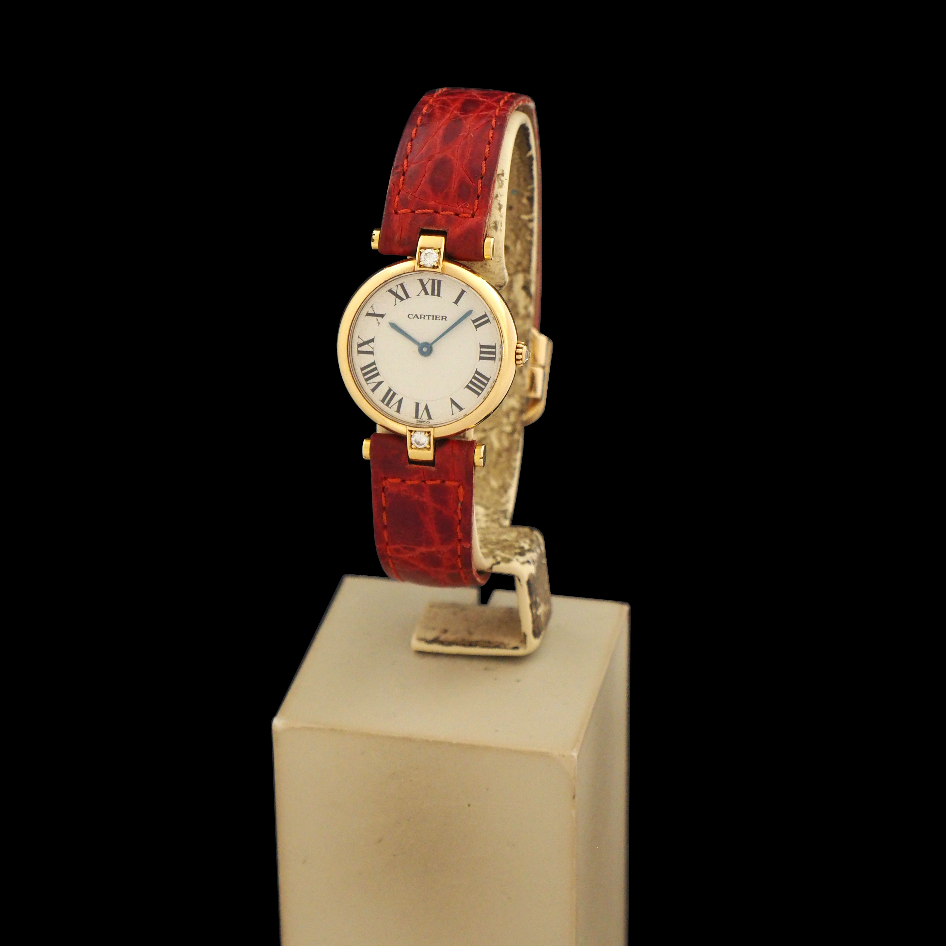 Cartier Vendome Quarzo Oro Giallo e Pelle Ref. 881076