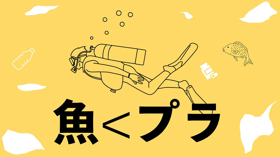 2050年には、海において、魚の量より海洋プラスチックの量の方が多くなる