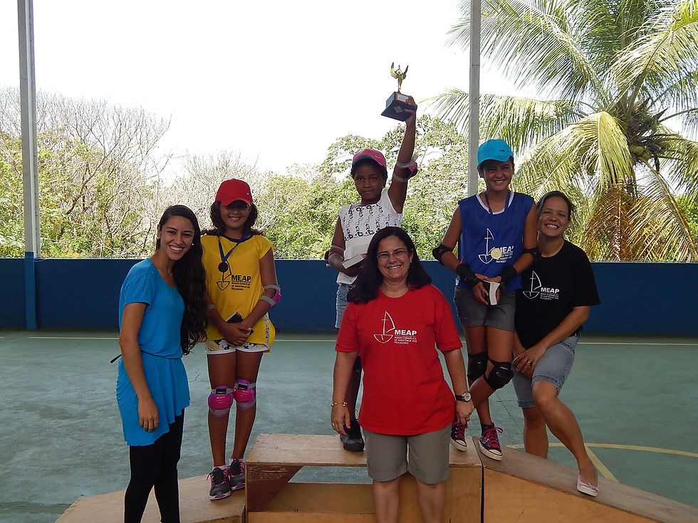 Jane na premiação das meninas