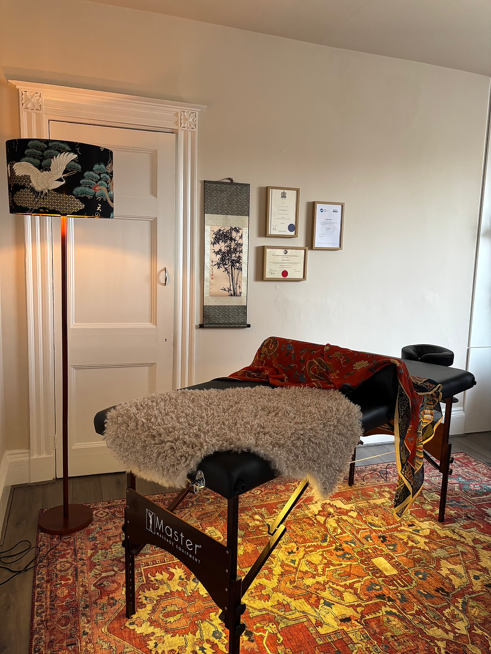 Treatment space at SJL Acupuncture clinic in Cheltenham