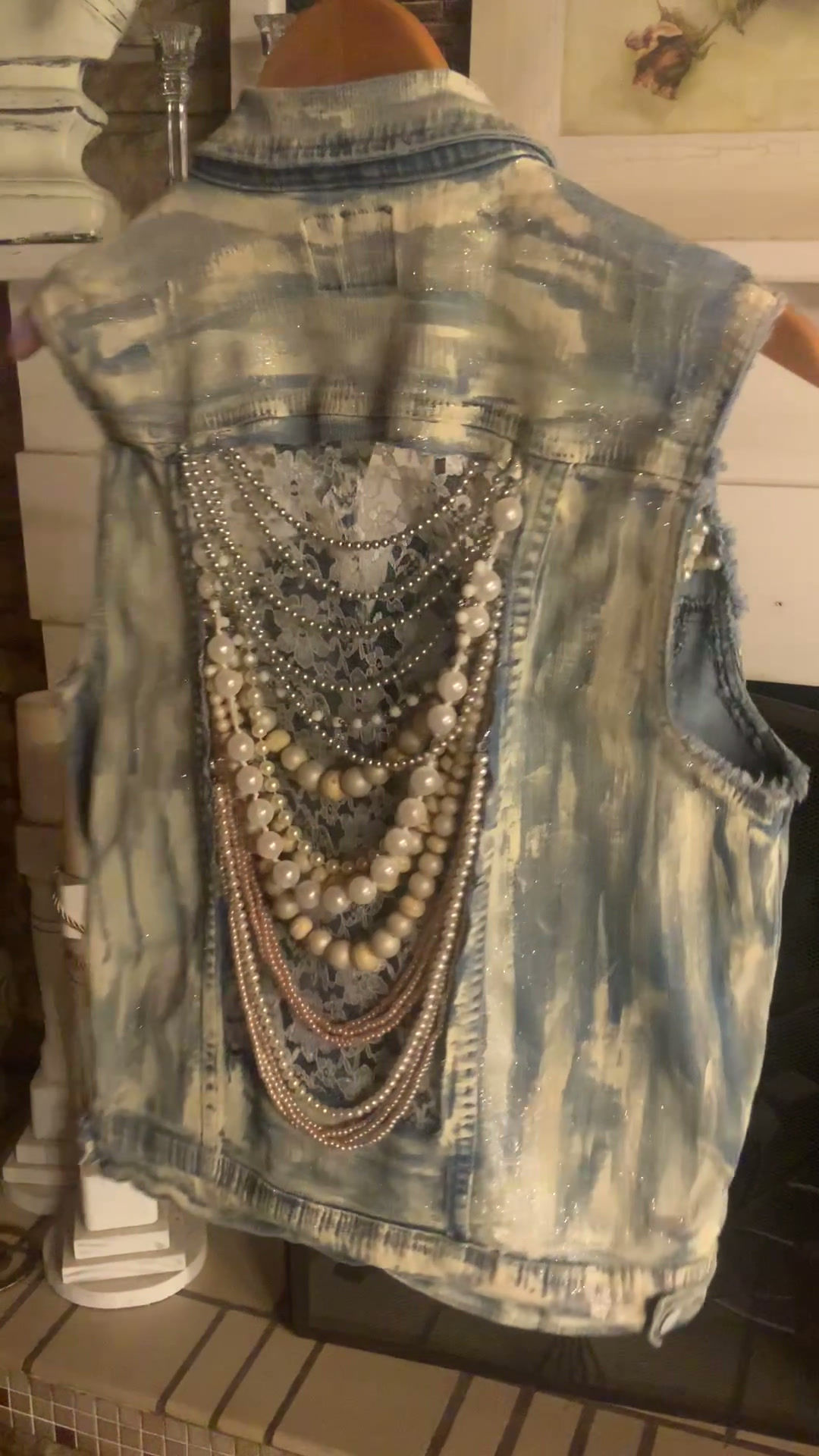 Silver Vest with Pearls