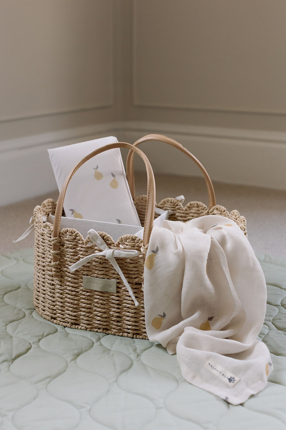 Thumbnail: Scallop Edge Nappy Caddy Basket