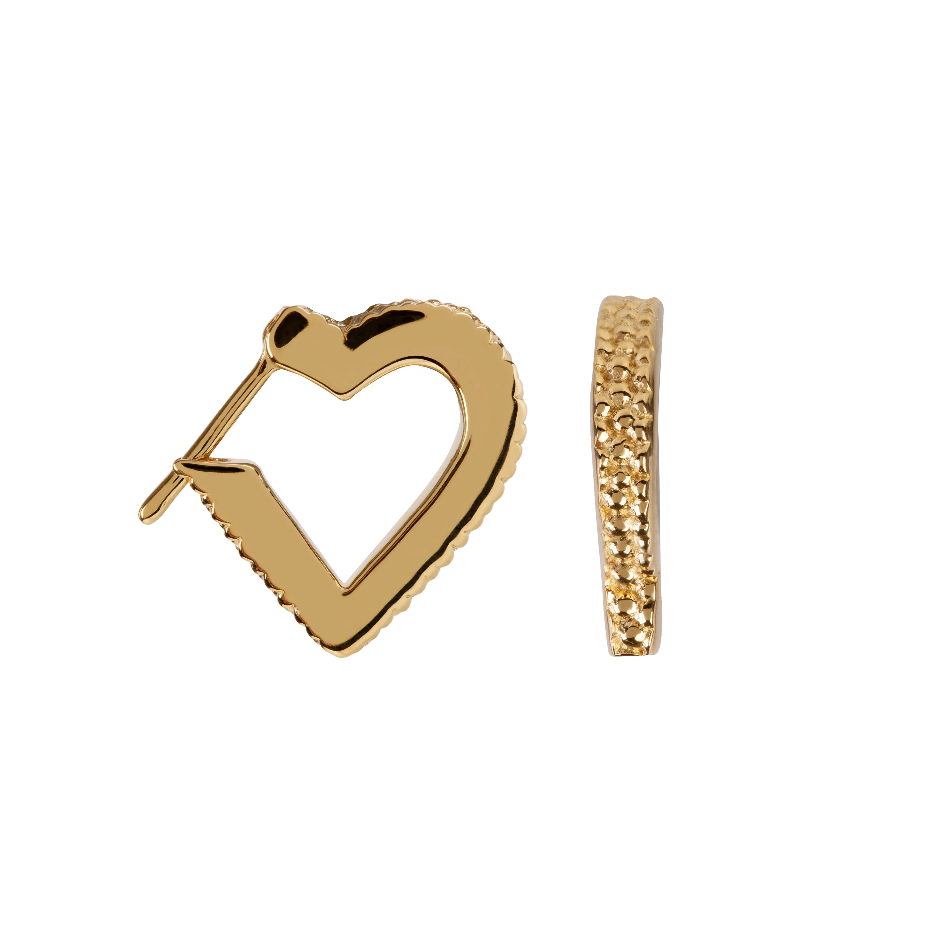 Mini heart 2024 hoop earrings