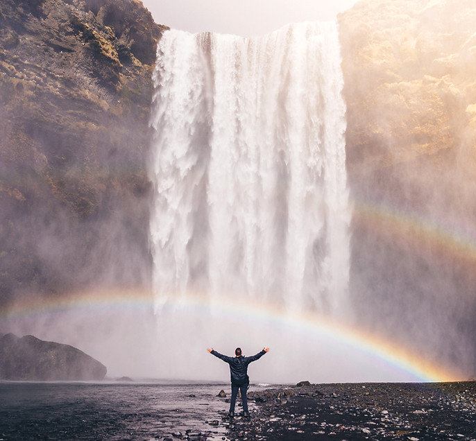 Rainbow and Waterfall