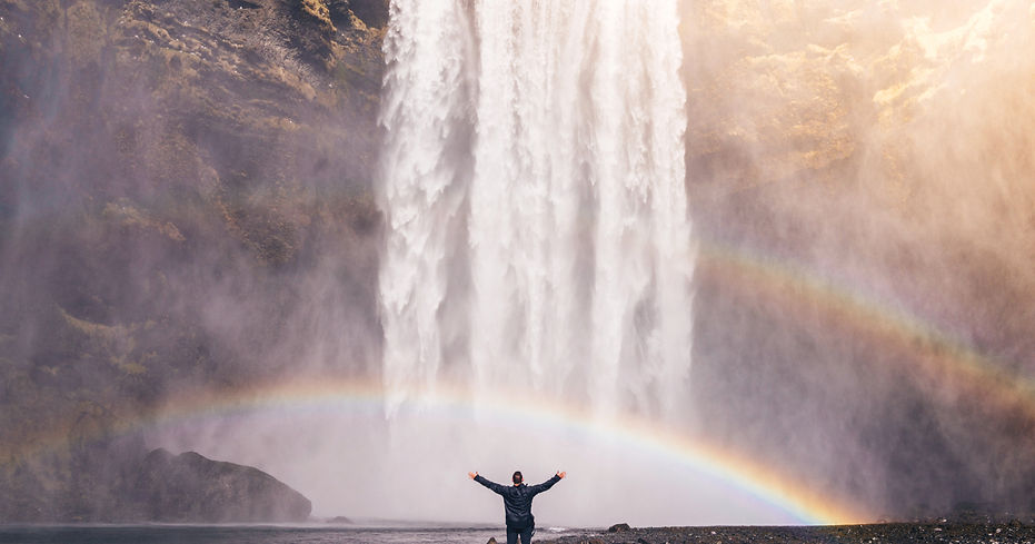 Rainbow and Waterfall