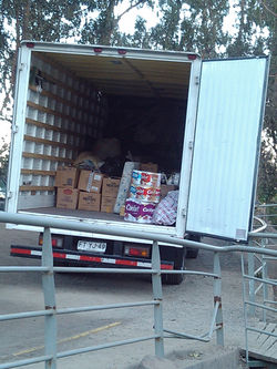 ...y se fue el primer camión! :)