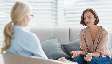 Psychotherapy session with woman