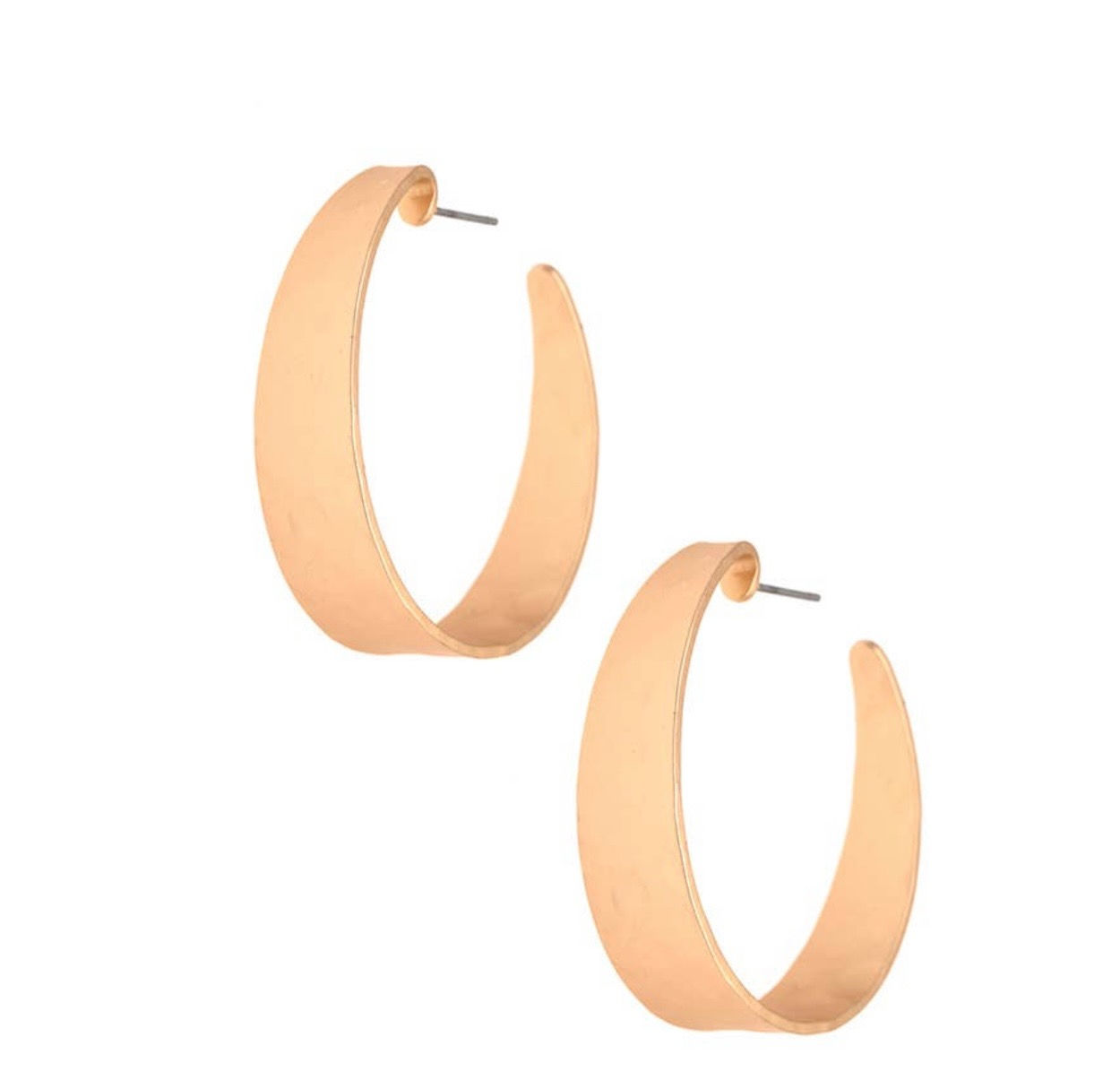 Hammered Large Hoop Earrings