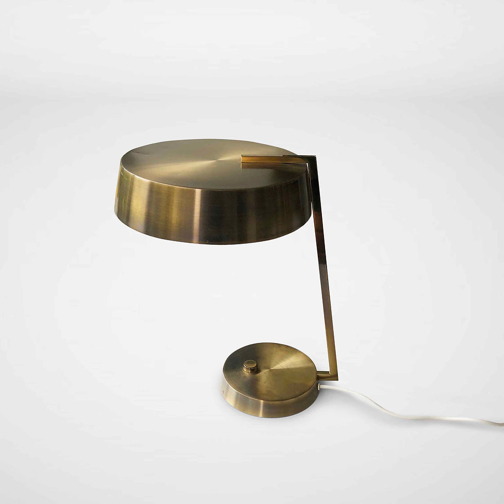 Thumbnail: Stilux Vintage Brass Gold Desk Lamp Table Bureaulamp