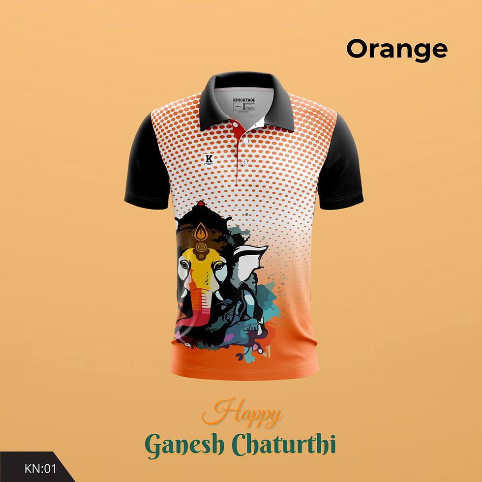 Orange Ganesh Chaturthi Jersey KN-01