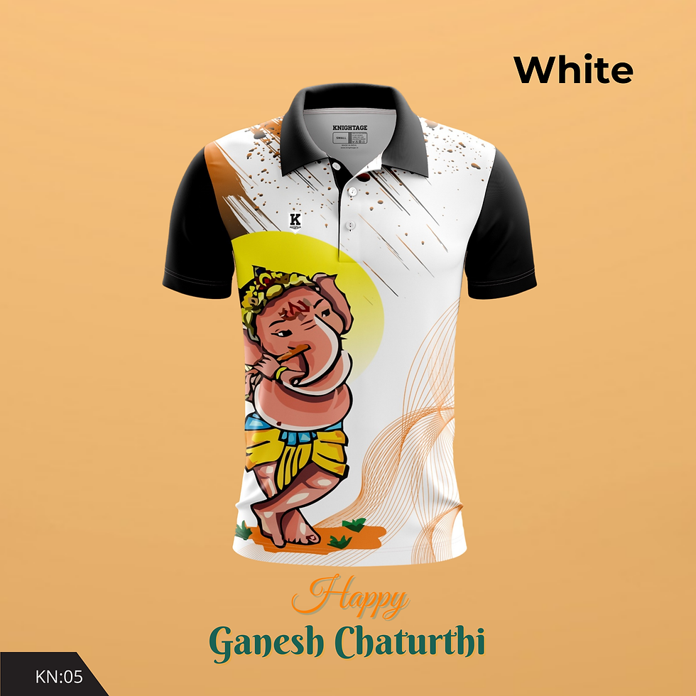 White Ganesh Chaturthi Jersey KN-05