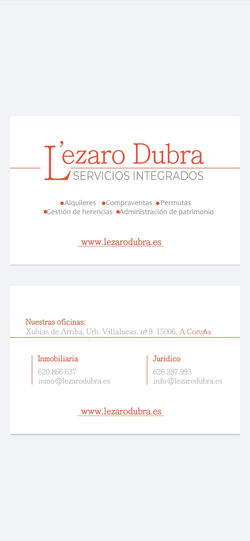 L'ezaro Dubra logo and visit cards