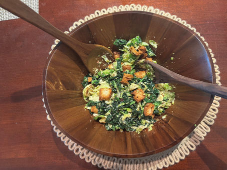 Delicious Warm Brussel Sprout and Kale Caesar Salad Recipe to Try Today