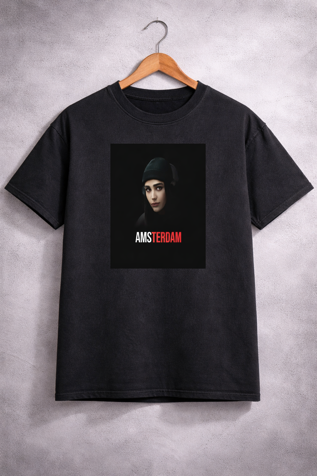 Vintage Wash Cotton T-Shirt AMSTERDAM