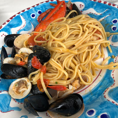 italian pasta with seafood