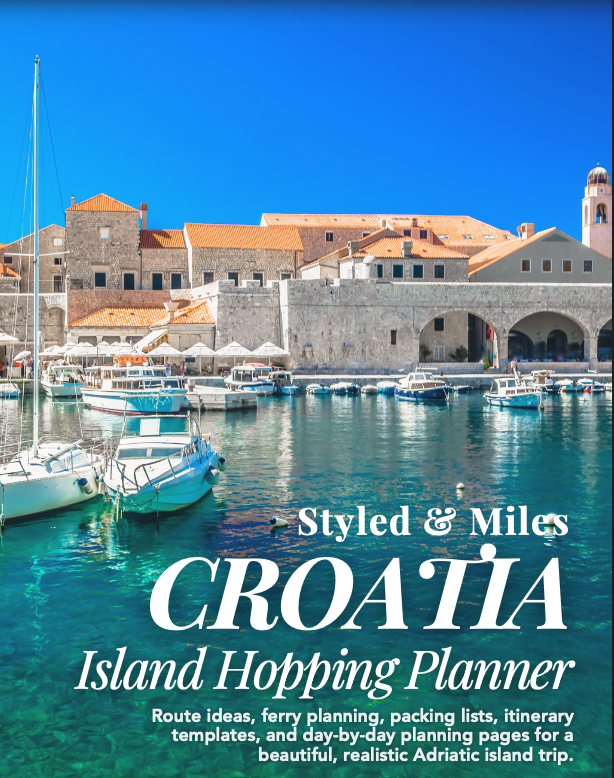 Styled & Miles Croatia Island Hopping Planner