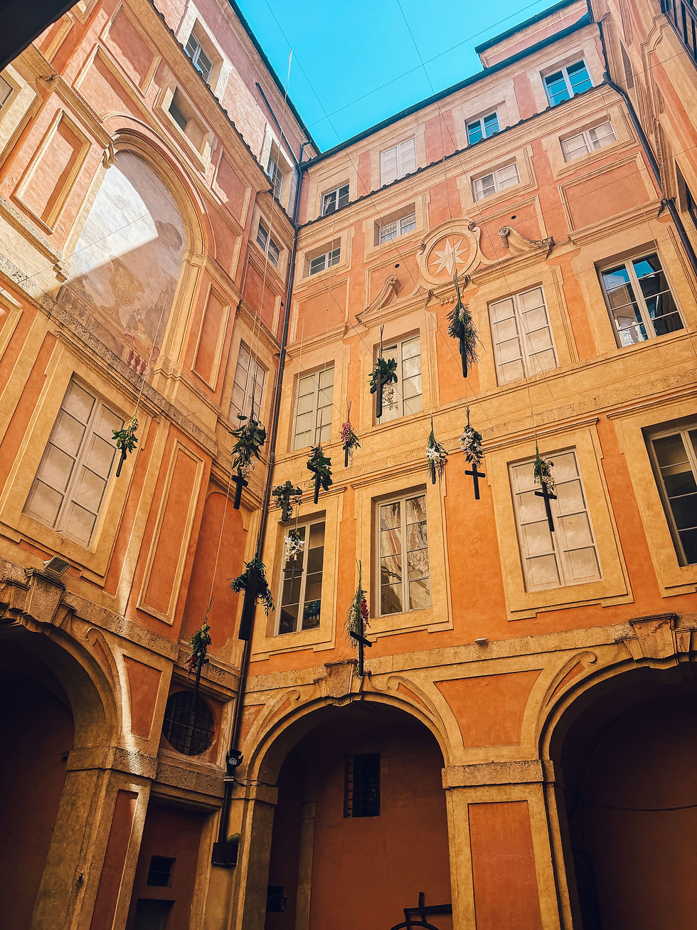 italian architecture at golden hour