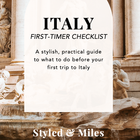 italy first timer checklist