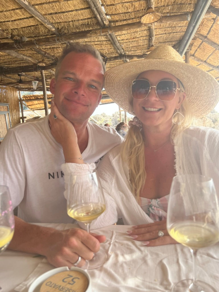 Lunch at beach club in Capri