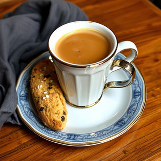 espresso and biscotti at home