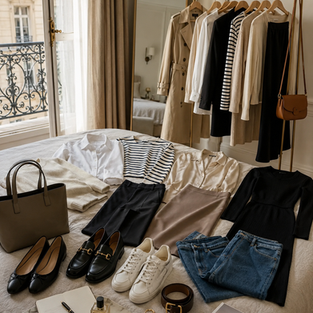 capsule wardrobe display