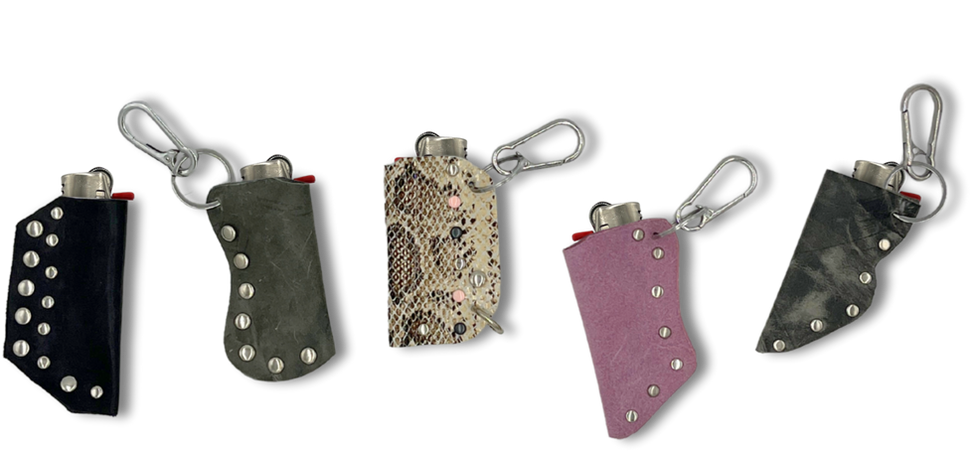 DIY leather lighter case kit with studs and tools — The Muses Studio
